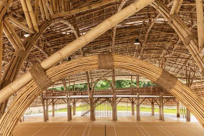 School interior with bamboo structure